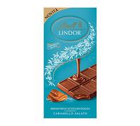 Lindt Lindor tableta de chocolate con leche con relleno de caramelo salado, formato 100 g