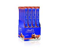 Lindt STICK chocolate con leche y caramelo con brownie, snacks, Cremosos Sticks chocolate cremoso, cacao puro procedente de fuentes sostenibles, 24 barritas de 39gr