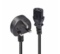 LINDY 0,2 m UK 3 Pin Enchufe A IEC C13 Cable de alimentación P1 Negro 2 m
