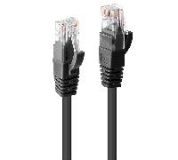 LINDY 48076 Cable de Red U/UTP Cat.6, Negro, 0,5 m