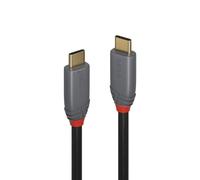 Lindy 1.5m USB 3.2 Type C to C Cable, 20Gbps, 5A, PD, Anthra Line