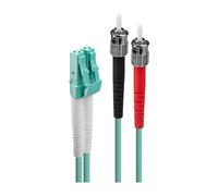 Lindy 15m OM3 LC - ST Duplex cable de fibra optica Turquesa - Cable de fibra óptica (15 m, OM3, LC, ST, Male connector / Male connector, Turquesa)