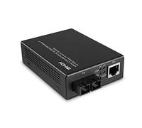 LINDY 25119 - Convertidor de medios SC 10/100/1000 Base-T a 1000 Base-FX, multimodo