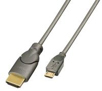 Lindy 2m mhl/hdmi adaptador gráfico usb 1920 x 1080 pixeles antracita