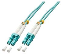 LINDY 3.0m OM3 LC Duplex cable de fibra optica 3 m Turquesa - Cable de fibra ópt