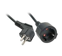 Lindy 30244-Alargador Shuko 3 m, Color Negro