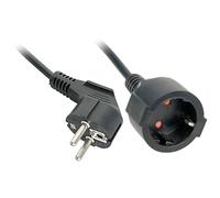 Lindy 30244-Alargador Shuko 3 m, Color Negro