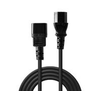 LINDY 30321 1 m IEC C14 A IEC C13 Cable de alimentación Cable de extensión - Negro