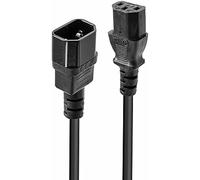Lindy 30331 cable de transmisión negro 2 m c14 acoplador c13 acoplado