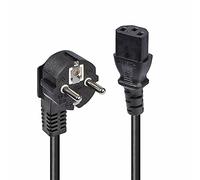 Lindy 30336 - Cable (3 m, Male connector / Female connector, CEE7/7, C13 acoplador, Negro)