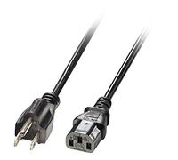 Lindy 30338-Cable de Corriente Estadounidense, Color Negro
