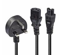 Lindy 30374 - Cable (2,5 m, Male connector / Female connector, C13 acoplador, C5 acoplador, Negro)