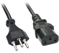 Lindy 30417 cable de transmisión negro 2 m c13 acoplador