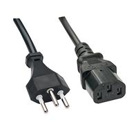 Lindy 30425 - Cable (0,7 m, Male connector / Female connector, C13 acoplador, C13 acoplador, Negro)