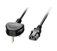 Lindy Cable de alimentación P1 IEC C13 Enchufe UK 3 pines 0,2 m Negro