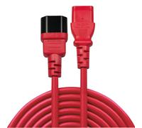 Lindy - 30476 cable de transmisión Negro, Rojo 0,5 m C14 acoplador C13 acoplador