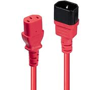 Lindy 30478 cable de transmisión rojo 2 m c14 acoplador c13 acoplador