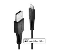 CABLE REFORZADO USB-A A LIGHTNING NEGRO 0.5M 31290
