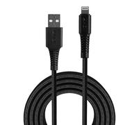 CABLE REFORZADO USB-A A LIGHTNING NEGRO 0.5M 31290