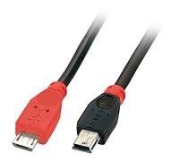 LINDY 31717 - Cable USB OTG - Tipo Micro-B a Tipo Mini-B - 0,5m.