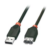 Lindy 31854 - Cable de extensión USB 2.0 tipo A macho a tipo A hembra, 1 m, color negro