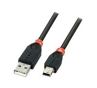 Lindy 31884 - Cable USB 2.0 profesional Tipo A macho a Tipo mini-B macho, 1m, color negro