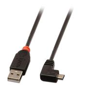 Lindy 31977 - Cable acodado USB 2.0, conector tipo A macho a tipo micro B, ángul