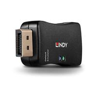 Lindy 32116 adaptador de cable DisplayPort Negro - Adaptador para cable (DisplayPort, DisplayPort, Male connector / Female connector, Negro)
