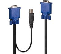 Lindy 32186 cable para video, teclado y ratón (kvm) negro, azul 2 m