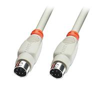 LINDY 33265, Cable PS/2, Conectores moldeados Mini-Din de 6 pines, 1m