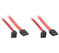 LINDY 33350 cable de SATA 0,2 m, 7-pin Rojo - Cable SATA III (0,2 m, 7-pin, Female connector, Rojo) (Paquete de 2)