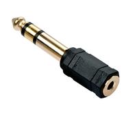 Lindy - 35620 cambiador de género para cable 6.3mm 3,5mm Negro