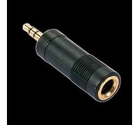 Lindy Adaptador 35621 Jack 3.5 mm macho a 6.3 mm hembra estéreo – Negro