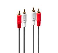 Lindy 35660 cable de audio 1 m 2 x RCA Rojo, Blanco