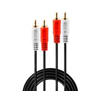 Lindy - 35663 cable de audio 5 m 2 x RCA Negro, Rojo, Blanco