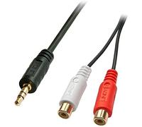 Lindy 35678 cable de audio 0,25 m 2 x rca 3,5mm negro, rojo, blanco