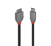 LINDY 36622 Cable USB 3.2 tipo C a Micro-B de 2 m, Anthra Line