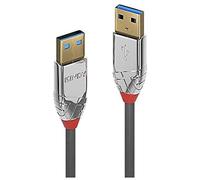Lindy 36625 - Cable USB (0,5 m, USB A, USB A, 3.0 (3.1 Gen 1), 5000 Mbit/s, Gris)