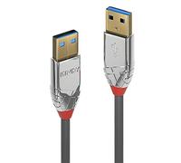 Lindy Cable USB 36629 – 5 m, USB A a USB A, USB 3.0 (3.1 Gen 1), 5000 Mbit/s, Gris