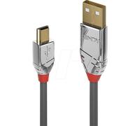LINDY - Cable USB 2.0 tipo A/mini B Cromo Line (0,5 m)