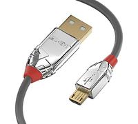 Lindy Cable USB 36653 – 3 m, USB-A a Micro-USB-B, USB 2.0 480 Mbit/s, Gris