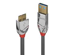 Lindy 36659 - Cable USB (3 m, USB A, Micro-USB B, 3.0 (3.1 Gen 1), 5000 Mbit/s, Gris)