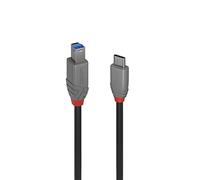 Lindy Cable USB 36667 - USB 3.2 tipo C a B, 2 m, línea Anthra