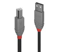 LINDY 36687 - Cable USB 2.0 tipo A a B (1 m, 50 puertos USB 2.0), color gris