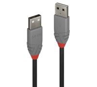Lindy Cable USB 2.0 36693 Anthra Line USB A de 2 m – Negro/Verde/Rojo