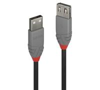 Lindy 36703 cable usb 2 m usb 2.0 usb a negro, gris