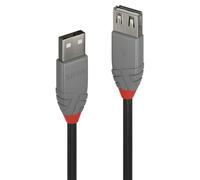 Lindy 36705 cable USB 5 m USB 2.0 USB A Negro, Gris