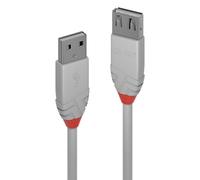 Lindy 36710 cable de extensión usb 2.0 tipo a, línea anthra - gris,
