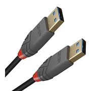 LINDY 36751 Anthra Line - Cable USB 3.0 tipo A/A macho (1 m), color negro