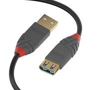 LINDY 36763 - Cable de extensión USB 3.0 tipo A, color negro